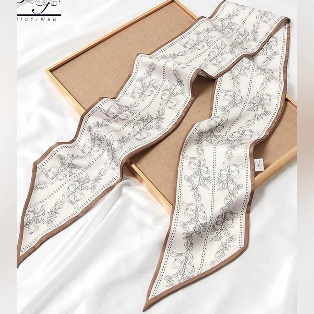 Head Scarf Hair Neck Scarves For Women Purse Bag Scarfs For Handbags Satin